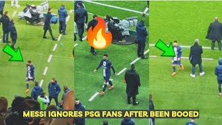 😡Angry Messi leaves without greeting PSG fans, see how they reacted. Messi booed!