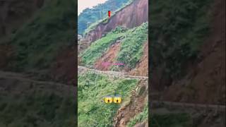 Mountain road big landslide npl#mountains #road #shorts