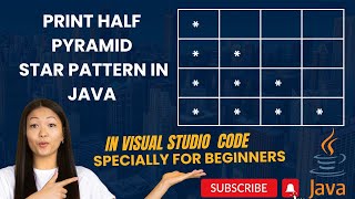 2. How to Print Half Pyramid Star Pattern in Java in Visual Studio code