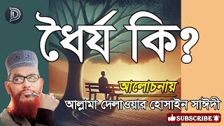 ধৈর্য কি ? ধৈর্য নিয়ে আলোচনা করছেন আল্লামা দেলাওয়ার হোসাইন সাঈদী। বাংলা ওয়াজ।  Dhorjo ki ?