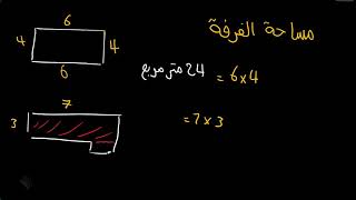 حساب مساحة الغرفة بالمتر المربع