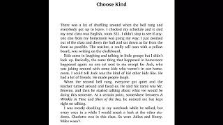 Wonder Chapter 17 Choose Kind