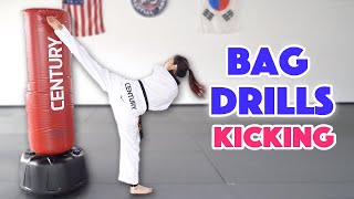 3 Kicking Bag Drills | Martial Arts, Taekwondo, Karate