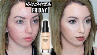 SMASHBOX STUDIO SKIN FOUNDATION New Shades \u0026 Formula | First Impression Review on Acne/Pale Skin