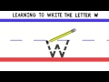 write the letter w abc writing for kids alphabet handwriting by 123abctv