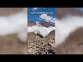 Avalanche Video: Tourist hit by avalanche in dramatic close encounter in mountains of Kyrgyzstan