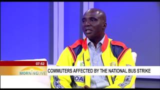 Commuters affected by the national bus strike