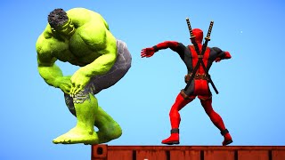 Deadpool VS Hulk Water Ragdolls GTA V - Redux Mango