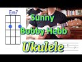 Sunny Bobby Hebb Ukulele Cover with CHORDS and TABS