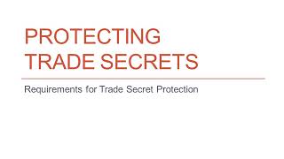 Introduction to Trade Secrets
