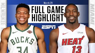 Milwaukee Bucks at Miami Heat | Full Game Highlights