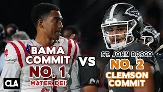 Alabama QB Commit GOES CRAZY! Mater Dei vs St John Bosco Highlights | Bryce Young vs DJ Uiagalelei