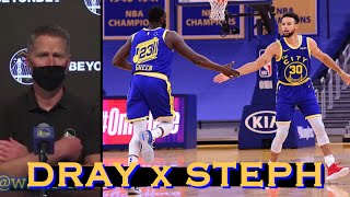 📺 Kerr: Stephen Curry & Draymond “could play together in their sleep”; fire vs calming presence