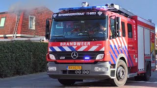 Brand verwoest dak van woning na werkzaamheden in Zaandam! - Brandweer met spoed ter plaatse!