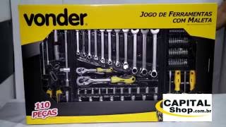 Jogo de Ferramentas 110 Peças Vonder - Kit com Maleta