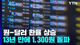 환율, 13년 만에 1,300원 돌파...주식시장 오늘도 급락 / YTN