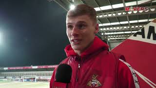 Rob Street reacts to scoring winner at Morecambe