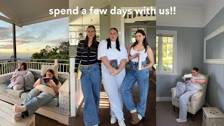 VLOG: hangout with us!!! bestie getaway, booking shopping & reading 🎀🎧📖🤍