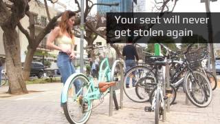 Seatylock folding bicycle lock seat