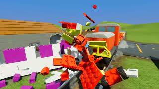 MAJOR TRAIN CRASHES #79 - Lego Toy Car Destruction - Brick Rigs Gameplay  @BeamNGwithRyan
