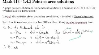 1.4.3 Point source solutions