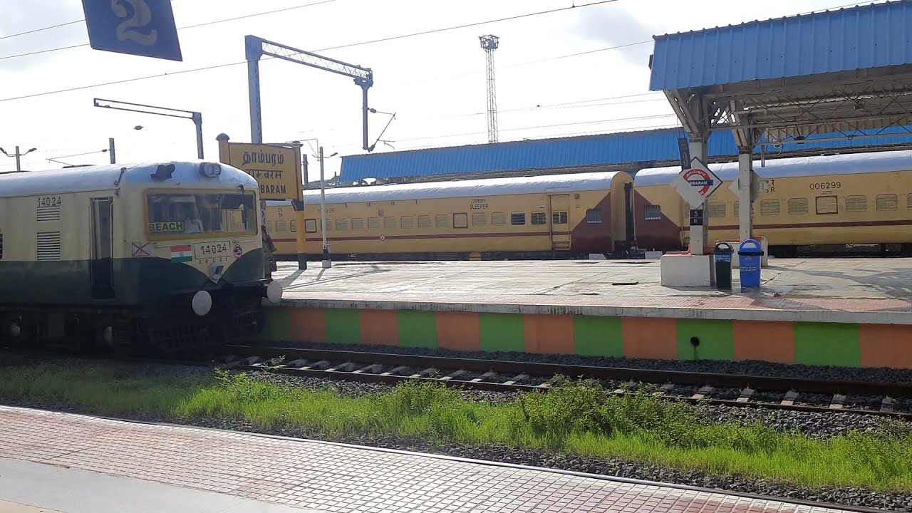 Chengalpattu To Chennai Beach Local Train Departure From Tambaram ...