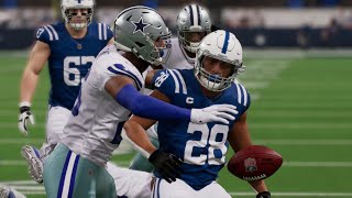 Dallas Cowboys vs Indianapolis Colts - NFL Week 13 2022 Full Game Highlights - Madden 23 Sim