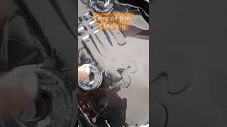 Automatic transmission jerking in gear shifting.Change oil and clean filter