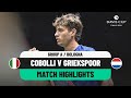 Cobolli v Griekspoor Highlights | Italy v Netherlands Davis Cup 2024 Finals Group Stage