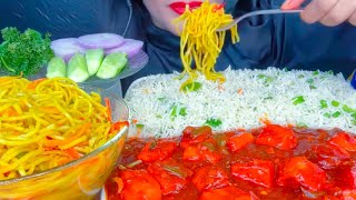 ASMR, Mukbang Rice With Paneer Gravy and Noodles Eating Sound, 파니르 그레이비와 국수를 곁들인 밥 먹기 @SpiceASMR