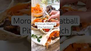 Moroccan Meatball Pita Sandwiches | Meatball Recipe! #shorts #pita #meatballs