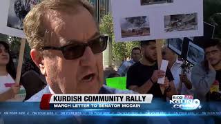 Local Kurdish community holds rally to give Senator John McCain letter asking for help