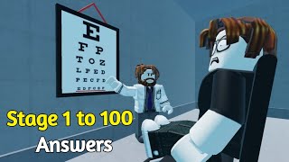 Roblox Eye Test All Answers [Stage 1 to 100]