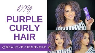 Purple Curly Hair Tutorial With @BeautyByJennyFro
