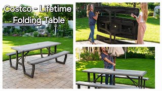 Costco - Lifetime - Folding Picnic Table - How To Assemble/Fold/Unfold