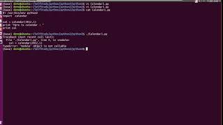 python2 time calendar month TypeError: 'module' object is not callabl