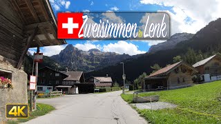 Drive from Zweisimmen to Lenk and the Simme Waterfalls (Simmenfälle) in Switzerland 🇨🇭