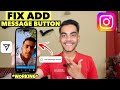 Fix Add Message Button on Instagram | How To Fix Add Send Message Button on Instagram