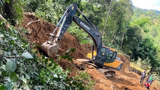 Can This Mountain Road Be Built?  Watch Extreme Excavator Skills!