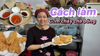 Cách làm cơm cháy chà bông giòn giòn siêu ngon (How to make crispy rice with shredded pork floss)