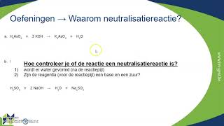 Neutralisatiereactie herkennen