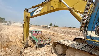 ยืนข้างปู่มาร์คทรี SK200-1เสี่ยงปั้มหอนเพราะยังกับแคท Excavator and Dump truck EP.1530