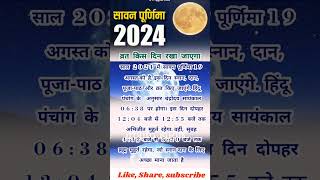 सावन पूर्णिमा 2024 व्रत किस दिन रखा जाएगा जाने चंद्रोदय कल का समय एवं चंद्र पूजन का शुभ मुहूर्त