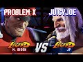SF6 ▰ PROBLEM X (M.Bison) vs JUICYJOE (JP) ▰ High Level Gameplay