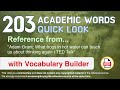 203 Academic Words Quick Look Ref from 