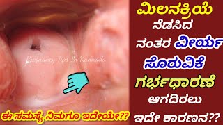 Pregnancy tips for Women worry about losing semen|Kannada #Spermleakageinwomen#PregnancyTipsInKannda