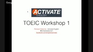 Webinar - TOEIC Workshop 1