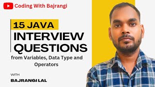 Java Interview Questions For Beginners: Variable Data Types And Operators In Java