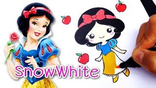 EP.10 ★ Snow White (สโนว์ไวท์) #วาดการ์ตูน เจ้าหญิงดิสนีย์ ง่ายจัง★Easy Draw : Disney Princess