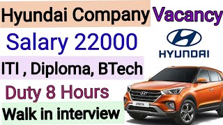 Hyundai Car Company Vacancy. Hyundai company new joining.new job vacancy 2022.